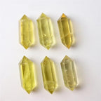 AtkitS Beautiful 1pc Natural Crystal Energy Raw Stone Brazil Lemon Yellow Citrine Crystal Double Point Tower
