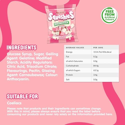 Swizzels Squashies Strawberry & Cream 120G