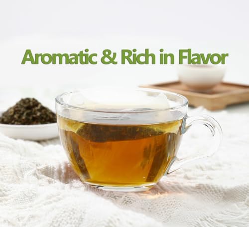 Premium 50 Holy Basil Tea Bags, Made with 100% Natural Tulsi Wild Holy Basil Leaves, No Additives & Caffeine Free.