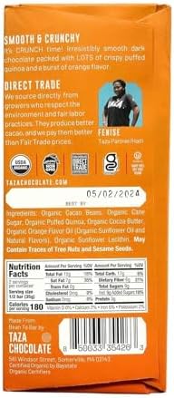 Taza Chocolate 70% Dark Orange Crunch Bar