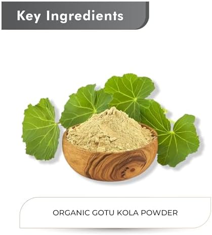 Just Jaivik 100% Organic Gotu Kola Powder, 1/2 Pound - 227g - USDA Organic - Centella Asiatica - Also known as Mandupakarni and Brahmi)
