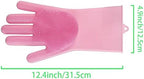 Dishwashing Gloves Kitchen Magic Gloves Dishwashing Brush (Pink)