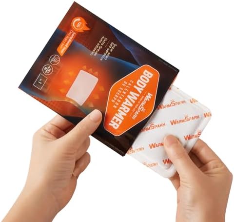 Body Warmers with Adhesive - Heat Warmer Patch Disposable Air Activated Hot Warmers - Up to 12 Hours of Heat - WarmSpark
