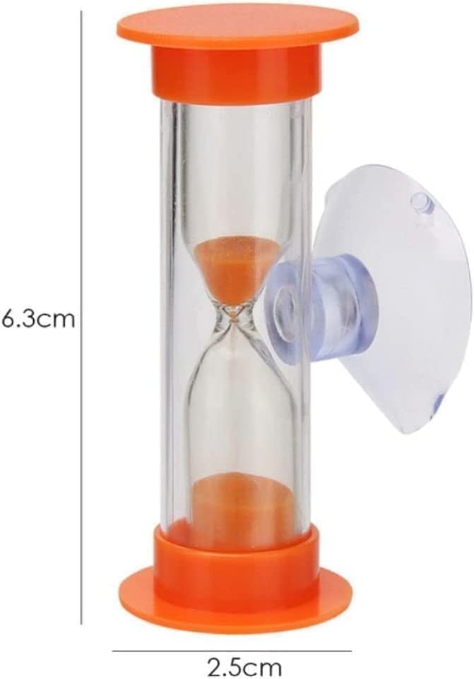 2Pcs Blue Toothbrush Timer for 2mins Sand Clock Timer 2 Minute Sand Timer, Plastic Suction Cup Hourglass Sandglass Desktop Ornament Party Favors, Decorations