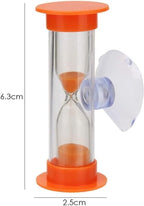 2Pcs Blue Toothbrush Timer for 2mins Sand Clock Timer 2 Minute Sand Timer, Plastic Suction Cup Hourglass Sandglass Desktop Ornament Party Favors, Decorations