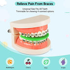 Bite Wafers for Orthodontic Braces - Therapy Wafer Latax Free, Relieve Pain from Braces, Teeth Pain Relief Chewie, Night Mouth Guard Alternative (Mint, 10 Pcs)