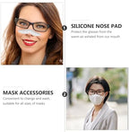 EXCEART 10Pcs Anti-Fog Nose Bridge Strip for Face Masks Silicone Nose Pads for Eyeglasses Self-Adhesive Support for Clear Vision