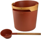 Harvia HELMI, Sauna Bucket & Ladle Sets (Terracotta)