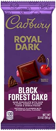 CADBURY ROYAL DARK Black Forest Cake Dark Chocolate Candy Bar, 3.5 oz