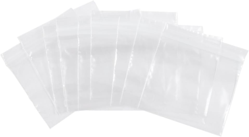 Dazzling Displays 3 x 3 Resealable 2 Mil Poly Bags (100-Pack)