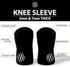 Bear KompleX Knee Sleeves for Men & Women - 5mm/7mm Compression & Heat Retention Neoprene Compression Knee Brace for Weightlifting, Squats & Powerlifting