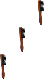 FRCOLOR 3pcs Men's Boar Bristle Beard Brush Hair Detangler Barber Duster Brush