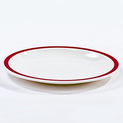 NRS Healthcare Red Small Rimmed Plate