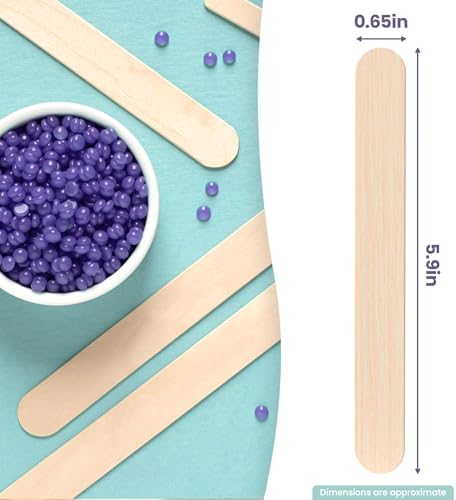 Tress Wellness - Waxing Sticks for Hair Removal - Premium Splinter-Free Wooden Sticks for Waxing, Wax Stick for Body and Face Waxing,150 Wax Sticks