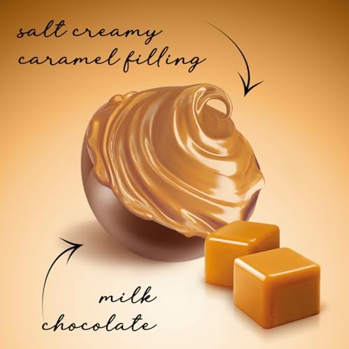 Witor's Chocolates, Cuore Chocolate Truffles with Creamy Filling, Italian Truffles, Made in Italy, Perfect for Gifting (5.11 Ounce, Caramel)