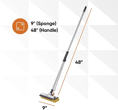 Superio Sponge Mop, Butterfly Squeeze Mop for Tile, Laminate, Bathroom, Kitchen, Garage Floors Commercial/Industrial (Full Mop)