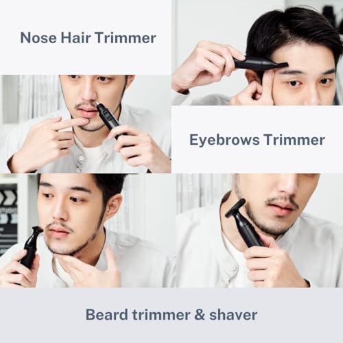 URBANER Nose Hair Trimmer for Men, Japanese Motor, USB Charger, IPX8 Waterproof, 4-in-1 Grooming Set, Ear and Nose Hair Trimmer, Eyebrows Trimmer, Portable Electric Shaver, Gifts MB-990