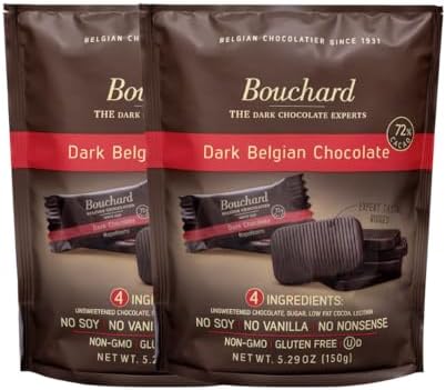 Bouchard Premium Belgian Dark Chocolate with 72% Cacao (5.29 OZ / 150g)