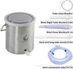 TopQuaFocus Stainless Steel Enema Bucket Kit for Colon Cleansing Reuseable Enema kit - Suitable for Coffee, Water and Gerson Therapy Oganic Home Coffee Enemas 2 Qt