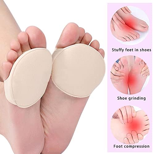 SooGree Ball of Foot Cushions (5 Pairs) - Metatarsal Pads for Women & Men, Soft Forefoot Pads for Ball of Feet, Reusable, Breathable, Prevent Pain & Discomfort