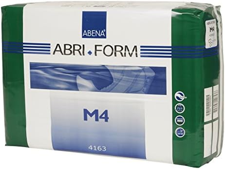 Abena Abri-Form Comfort Plastic-Backed Briefs, Level 4, (Medium To Large Sizes) Medium, 14 Count