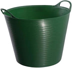 Red Gorilla Medium Flexible Plastic Tub, Toy Storage, Laundry, Gardening & More, 26 Liter/6.8 Gallon, Green