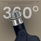 Stainless Steel Hair Trimmer for Men and Women | Manual Nose and Ear Hair Trimmer | Nose Clippers, 360° Rotating Hair Trimmers | Washable Nose Hair Remover | Gray
