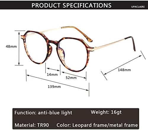 Blue Light Blocking Glasses Women/Men, Computer Gaming Glasses, Reduce Eyes Fatigue