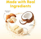 Snackathon Coconut White Chocolate Covered Almonds, 17.6 oz Resealable Bag, Whole Roasted Almonds Coated in Creamy White Chocolate and Toasted Coconut, Crunchy Tropical Nut Snack, Made in USA
