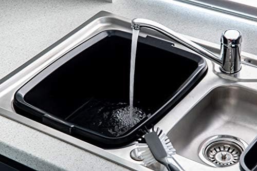 Addis Plastic Butler Large Rectangular Bowl, Soft Black, 12.5 Litre