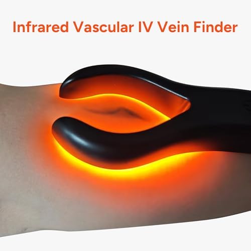 Vein Finder Light for IV Access, Rechargeable Veins Finders Viewer for Nurse Clinics Homes Use, Portable LED Vein Viewer - Black