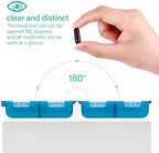Travel Pill Organizer Small 8 Grid Compartments Pill Holder Box - Portable Medicine Container Case - Daily Weekly Medication Organizer
