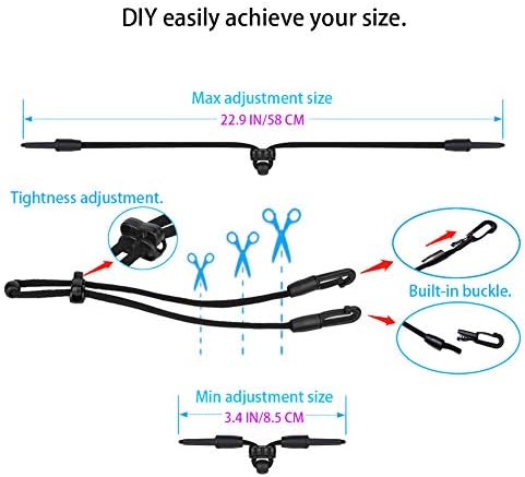 Mask Extender Lanyard,Anti-Tightening Comfortable Ear Strap Extension Hook Black 4 PCS