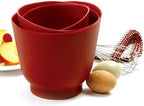 Norpro Silicone Bowl Set 3 Piece Red 1019R