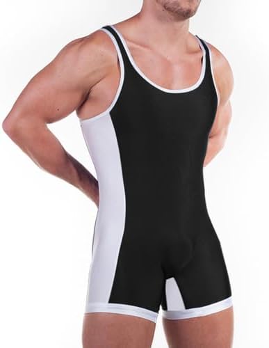 Men's Wrestling Singlets Sleeveless Athletic Supporters Wrestling Uniform Sports Bodysuit Jumpsuits for Fun