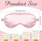 6 Sets Bridal Party Favors Set Package Sleep Mask DIY Name Bridesmaids Proposal Gift 6 Eye Mask with 11 Gold Letter Heat Transfer Stickers for Bridal Bachelorette Party Wedding