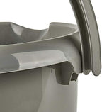 keeeper Bucket with Integrated Measuring Scale and Ergonomic Handle, 5 litres, Mika Eco Line, Gray