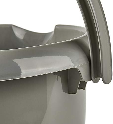 keeeper Bucket with Integrated Measuring Scale and Ergonomic Handle, 5 litres, Mika Eco Line, Gray
