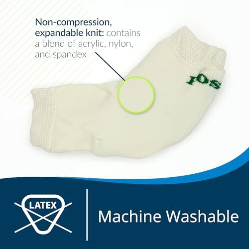 TIDI 6224M Posey Heel and Elbow Protectors with Foam Pads ― Medium ― White ― One Pair of Heel and Elbow Protectors for Protection Against Abrasions ― Home Healthcare ― Medical Supplies