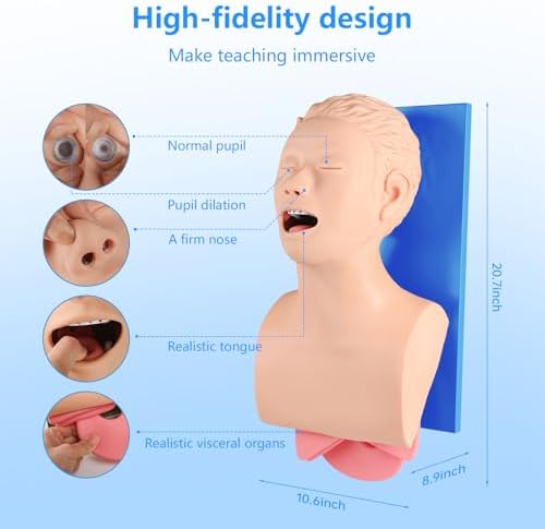 High-Fidelity Tracheal Intubation Training Model for Asphyxia Resuscitation - Professional Anatomical Simulation Tool for Medical Education & Emergency Training