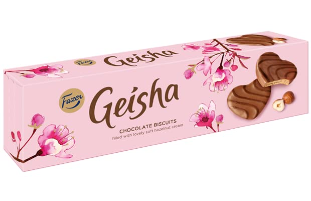 Fazer Geisha biscuits with hazelnut cream Chocolate 12 Boxes of 100g 42oz