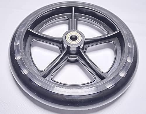 knee walker scooter replacement wheels,7.5 Inch Wheel with Non Marking Polyurethane,Front or Rear Wheel Assembly, Universal Parts.,fits 796,KneeRover most models and other brands knee walker(1Ea,)