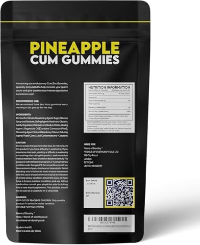 Pineapple C*M Gummies Improves Sperm Volume and Load Semen Volume Supplement - 60 Capsules - 1 Month Supply