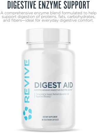 Revive MD Digest Aid, Digestive Support Supplement for Men & Women - Comprehensive Digestive Enzyme Blend with Probiotics & Prebiotics for Gut Health & Healthy Digestion (270 Servings)