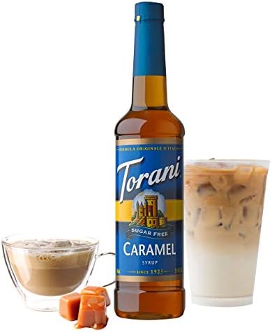 Torani Sugar Free Syrup, Caramel, 25.4 Fl Oz, (Pack of 4)