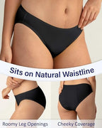 Neione Period Underwear Menstrual Panties Comfortable Modal Bikini Cheeky Briefs for Women Girls