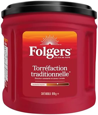 Folgers Classic Roast Medium Dark Roast, Ground Coffee, 816g Canister