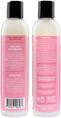 Camille Rose Leave-In Conditioner, Curl Love Moisture Milk – Curly Hair Moisture, Detangler, Frizz Control, 8 Fl Oz