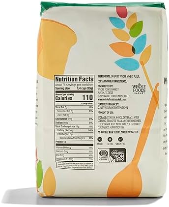 365 by Whole Foods Market, Organic 100% Whole Wheat Flour, 80 Ounce
