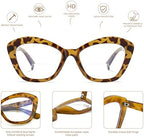 LKEYE Bifocal Reading Glasses for Women Designer Cat Eye Oversized Frame Blue Light Blocking Readers Oprah Stylish Eyewear